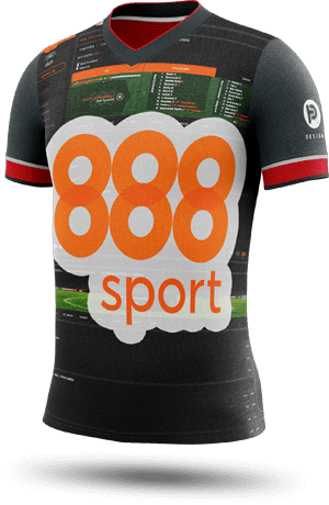 Football jersey with 888sport sportsbook logo
