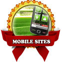 Golden ribbon with mobile betting app
