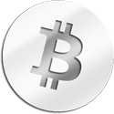 Silver Bitcoin logo